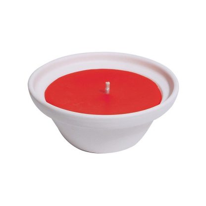 bougie pot vasque en terre cuite blanc géranium 55x120mm insecticide pour l'extérieur